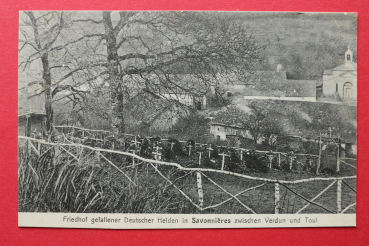 Ansichtskarte AK Savonniéres 1915 Friedhof detusche Helden Frankreich France 55 Meuse